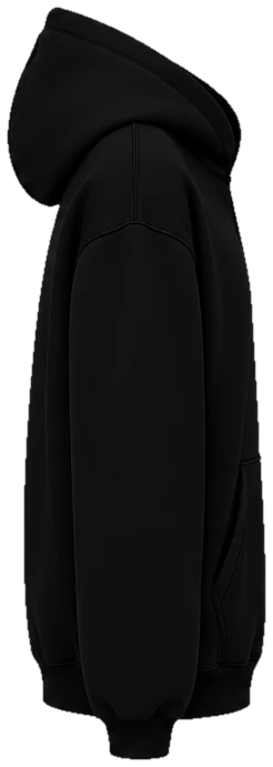 qamr crescent hoodie, left sleeve view