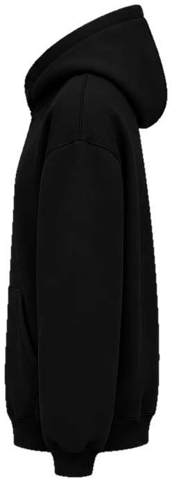 qamr crescent hoodie, right sleeve view